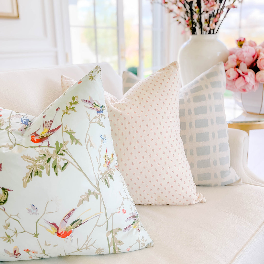 Hummingbirds-Duck-Egg-Barlow-Blush-Townline-Road-Blue-Pillows-Randi-Garrett-Home